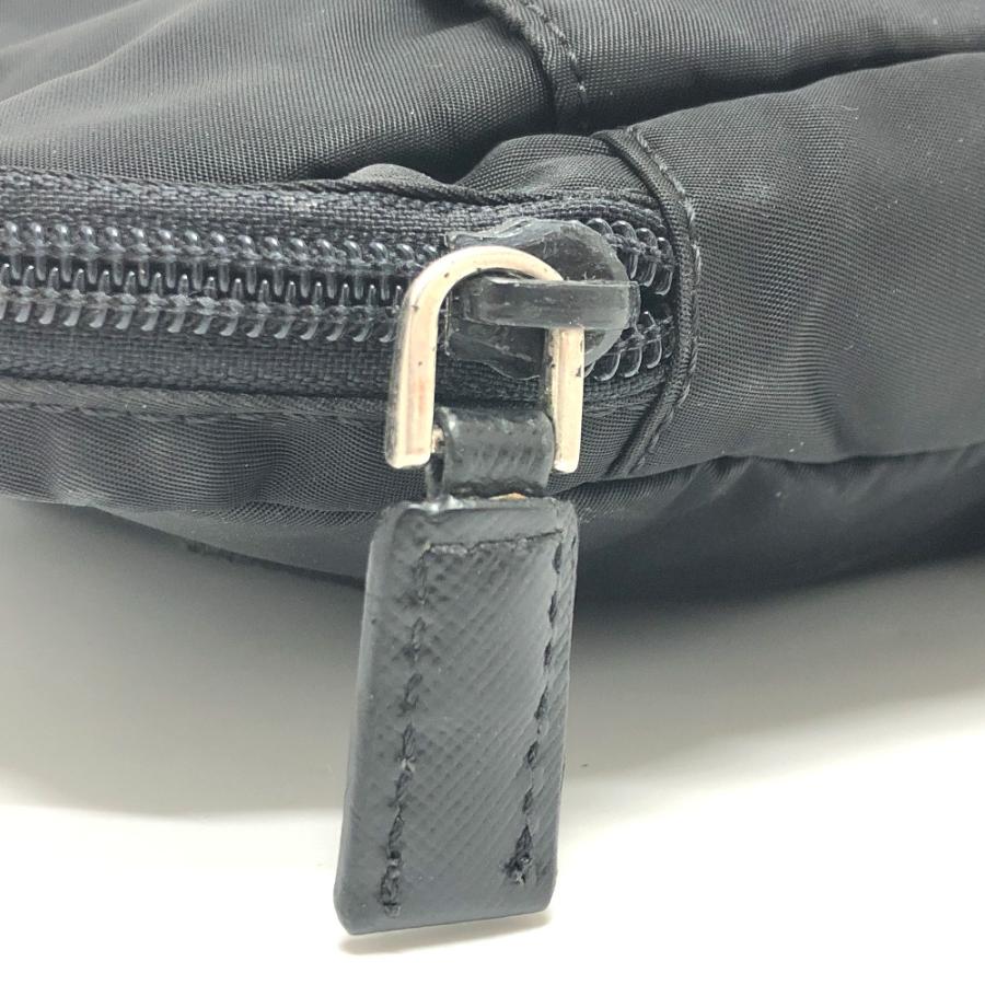 PRADA プラダ 三角プレート セカンドバッグ クラッチバック バック クラッチバッグ ブラック レディース【中古】 | PRADA | 06