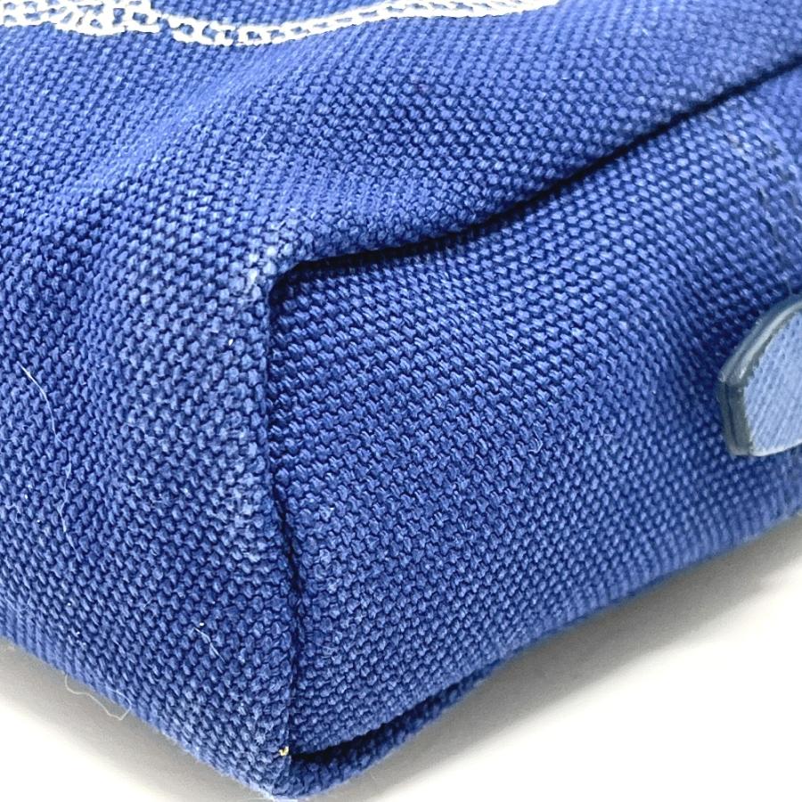PRADA プラダ 1NA021 ロゴプリント カナパ 化粧ポーチ 小物入れ ポーチ ブルー レディース【中古】 | PRADA | 04