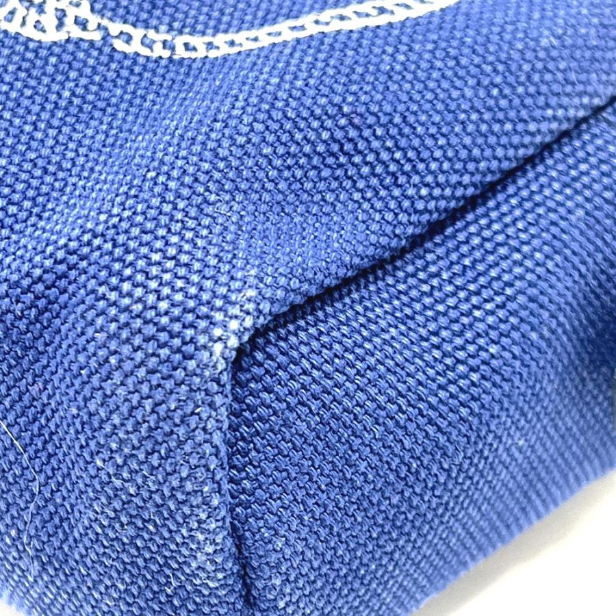 PRADA プラダ 1NA021 ロゴプリント カナパ 化粧ポーチ 小物入れ ポーチ ブルー レディース【中古】 | PRADA | 07