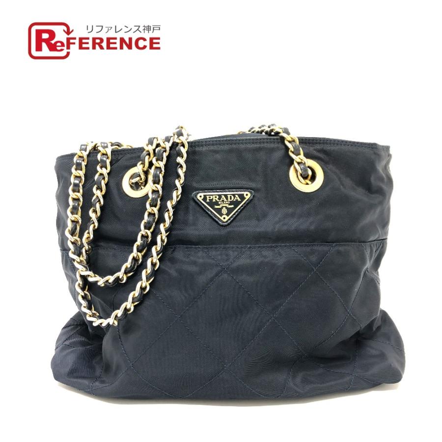 PRADA プラダ トライアングルプレート チェーンバッグ カバン バッグ  