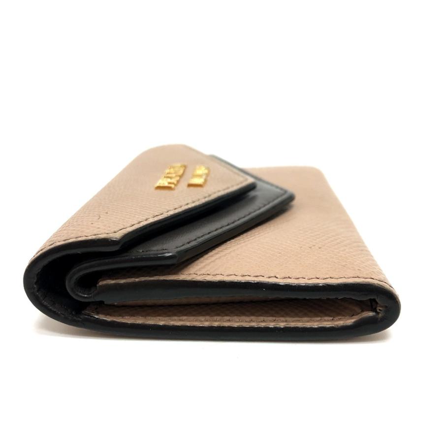PRADA プラダ 1MC065 ロゴ 名刺入れ パスケース カードケース カード入れ カードケース ベージュ レディース【中古】 | PRADA | 02