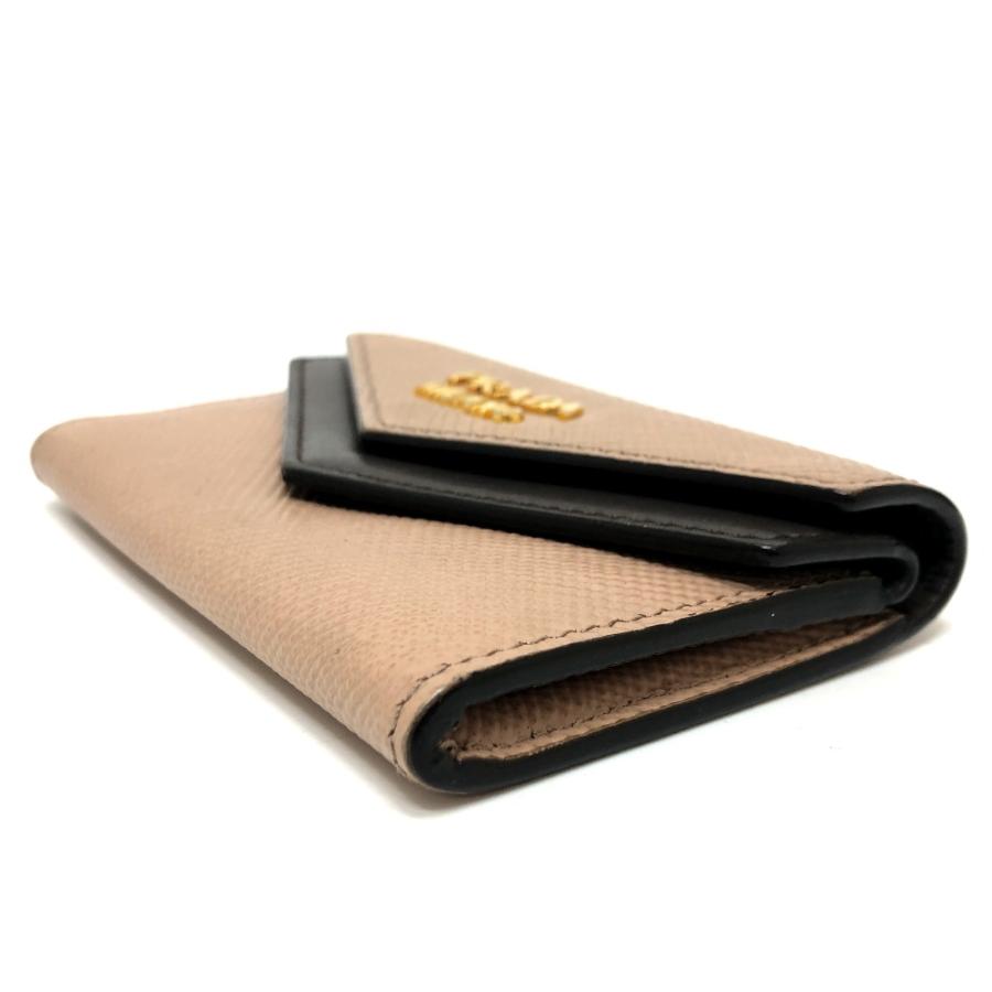 PRADA プラダ 1MC065 ロゴ 名刺入れ パスケース カードケース カード入れ カードケース ベージュ レディース【中古】 | PRADA | 04