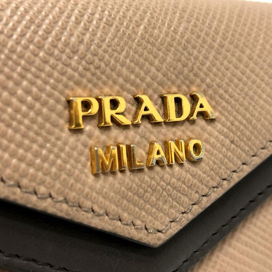 PRADA プラダ 1MC065 ロゴ 名刺入れ パスケース カードケース カード入れ カードケース ベージュ レディース【中古】 | PRADA | 05