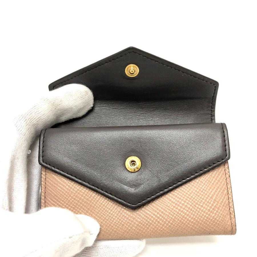 PRADA プラダ 1MC065 ロゴ 名刺入れ パスケース カードケース カード入れ カードケース ベージュ レディース【中古】 | PRADA | 06