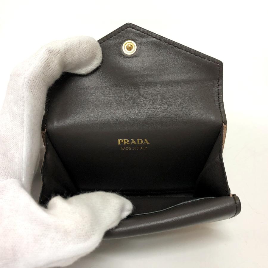 PRADA プラダ 1MC065 ロゴ 名刺入れ パスケース カードケース カード入れ カードケース ベージュ レディース【中古】 | PRADA | 08