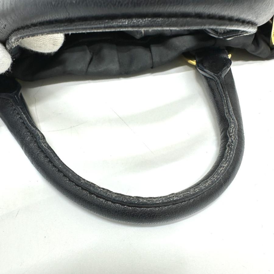 PRADA プラダ BN1788 ギャザー 2WAY カバン ハンドバッグ ショルダーバッグ トートバッグ ブラック レディース【中古】 | PRADA | 06