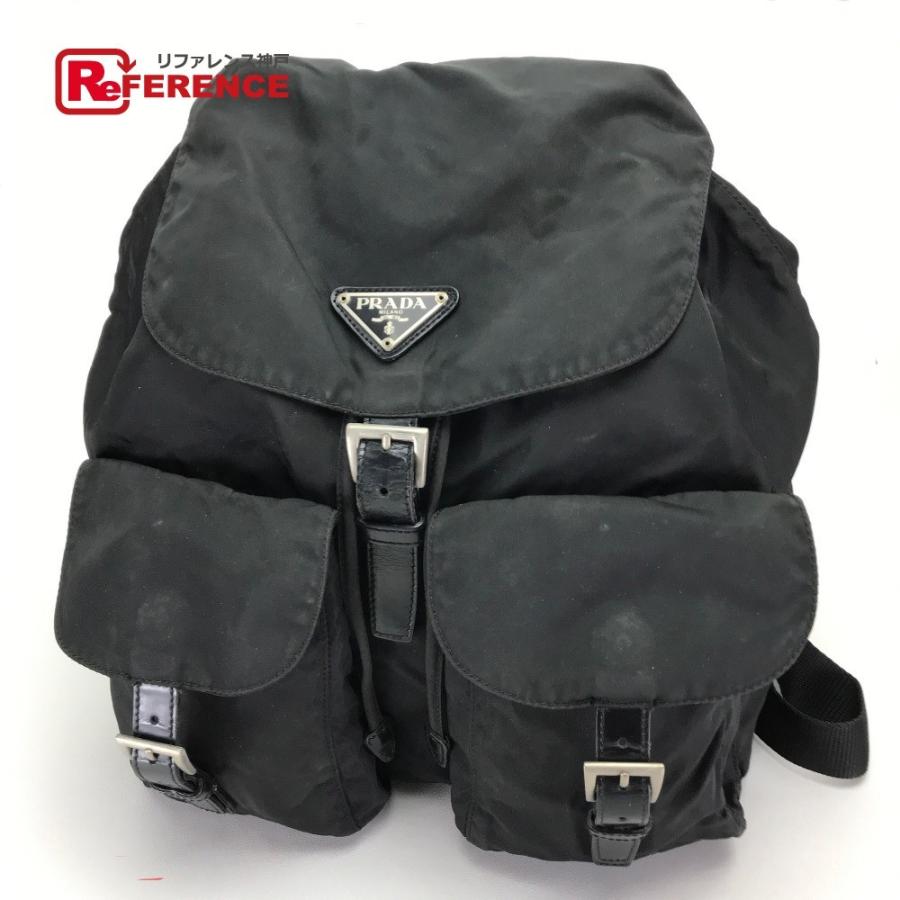 Prada プラダ ロゴプレート メンズ レディース リュック デイパック ブラック レディース 中古 45 リファレンス コレクション 通販 Yahoo ショッピング