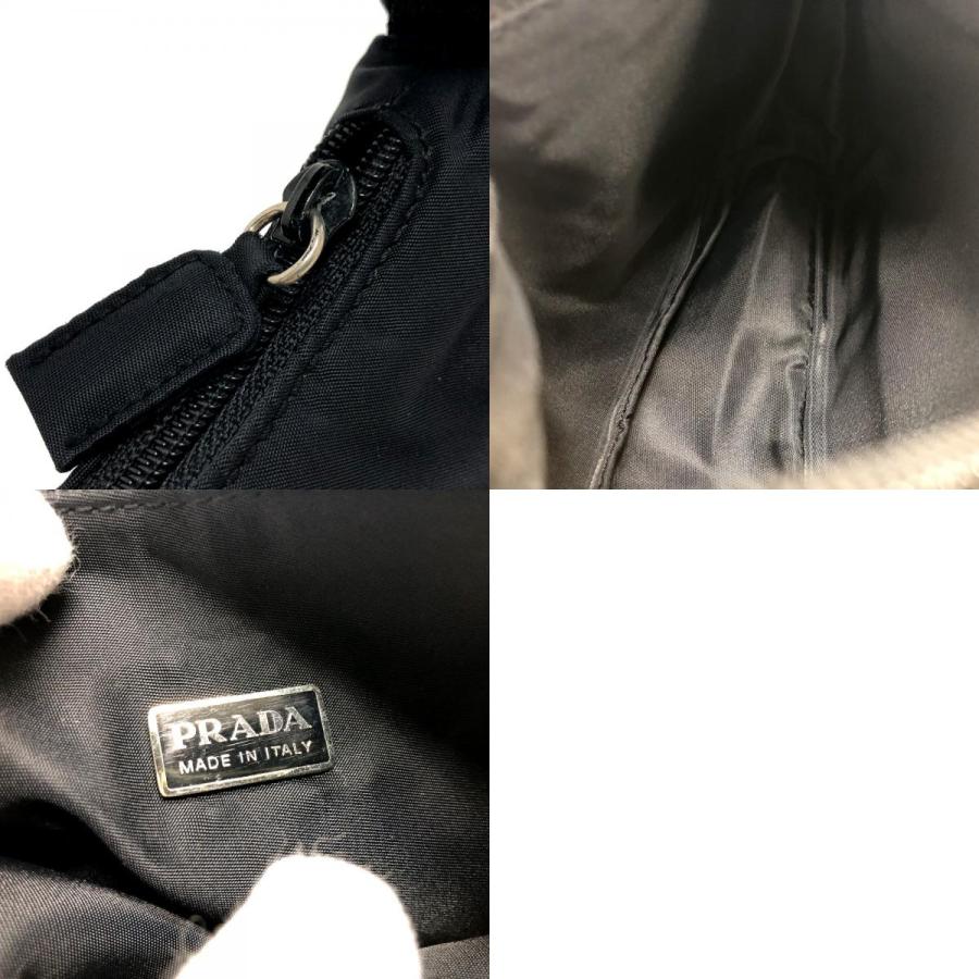 PRADA プラダ MV515 三角プレート ミニ ミニハンドバック ハンドバック 気アバン バック ハンドバッグ ブラック レディース【中古】 | PRADA | 09
