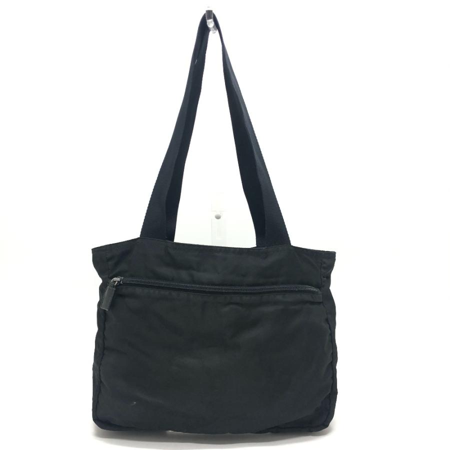 PRADA プラダ トライアングルプレート 肩掛け ショルダーバッグ カバン トートバッグ ブラック レディース【中古】 | PRADA | 01
