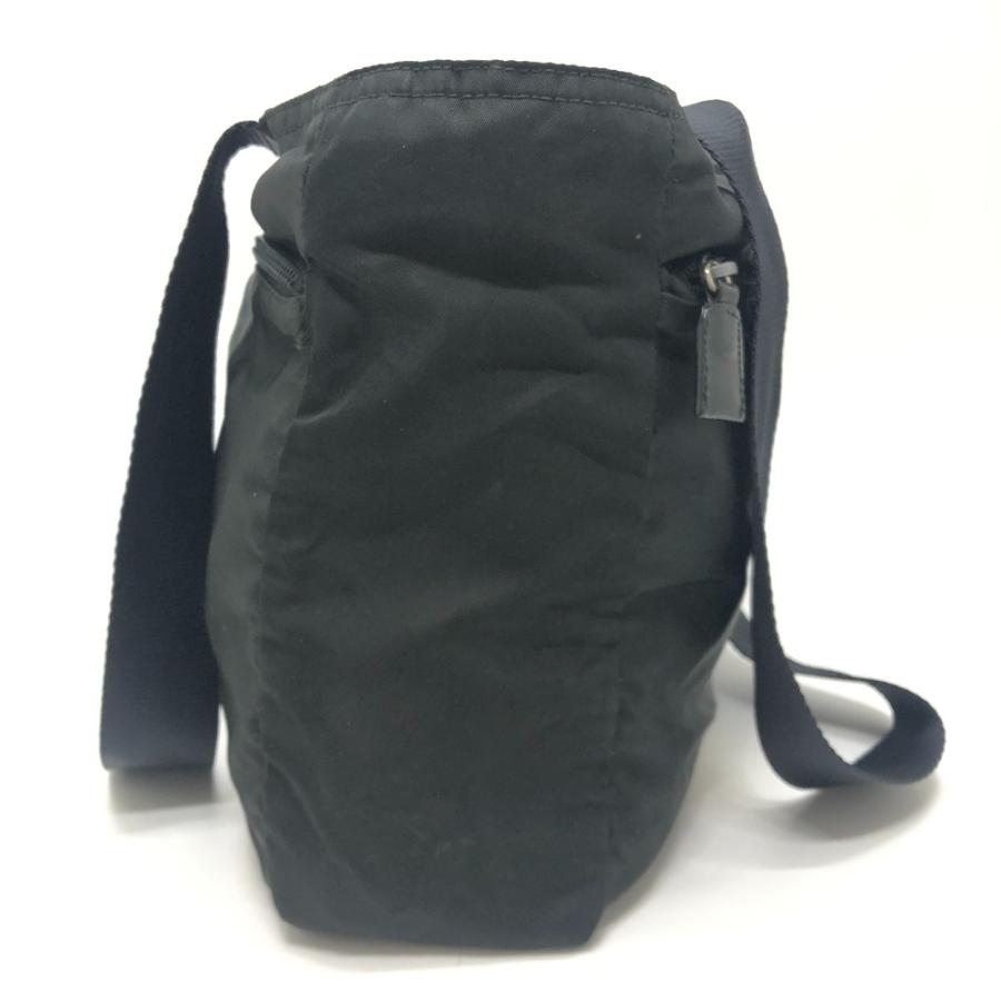 PRADA プラダ トライアングルプレート 肩掛け ショルダーバッグ カバン トートバッグ ブラック レディース【中古】 | PRADA | 02