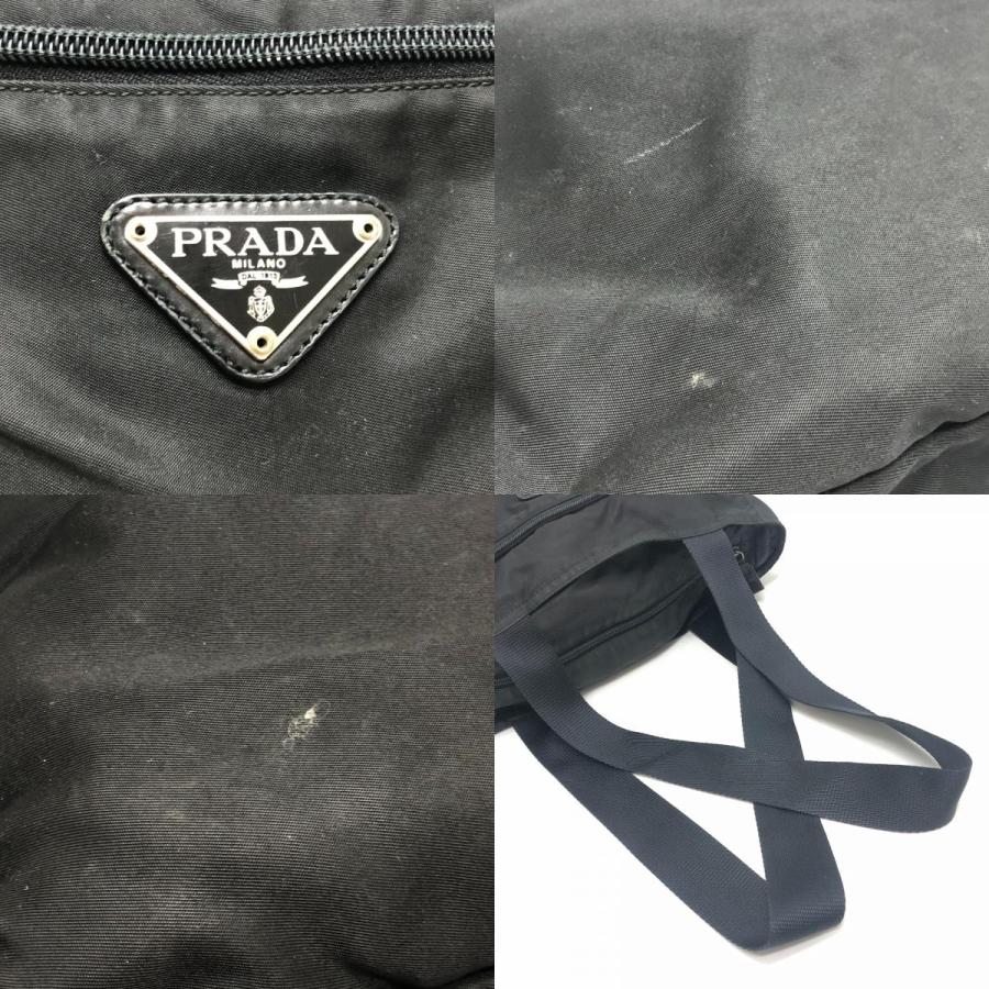 PRADA プラダ トライアングルプレート 肩掛け ショルダーバッグ カバン トートバッグ ブラック レディース【中古】 | PRADA | 07