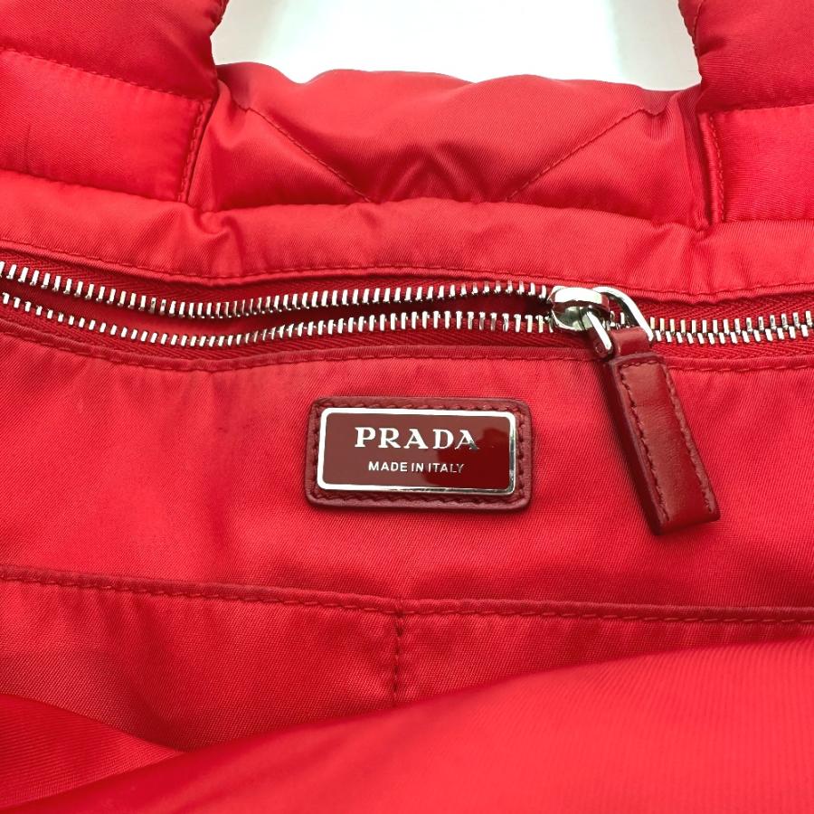 PRADA プラダ 2VG082 Re-Nylon パデッド カバン トートバッグ レッド レディース【中古】 | PRADA | 07