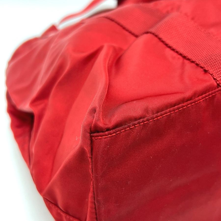 PRADA プラダ トライアングルプレート カバン バッグ ハンドバッグ トートバッグ レッド レディース【中古】 | PRADA | 03