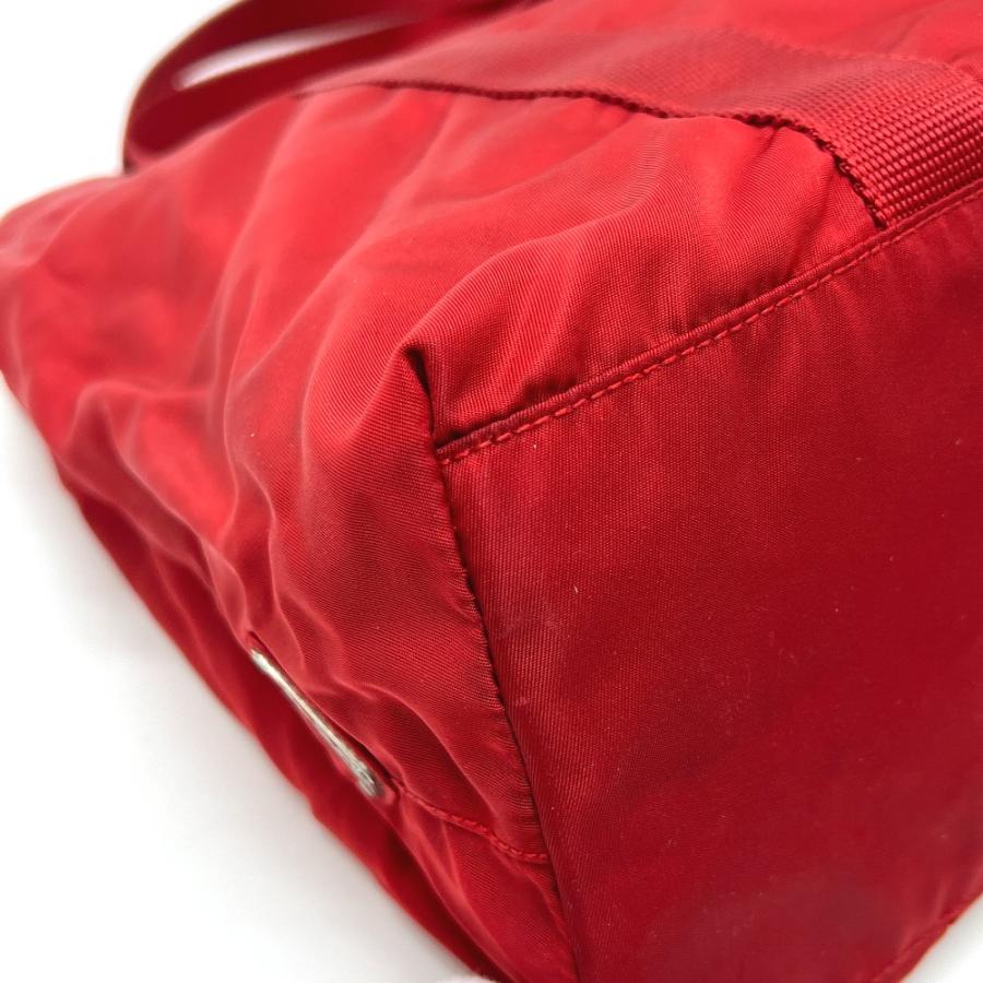 PRADA プラダ トライアングルプレート カバン バッグ ハンドバッグ トートバッグ レッド レディース【中古】 | PRADA | 05