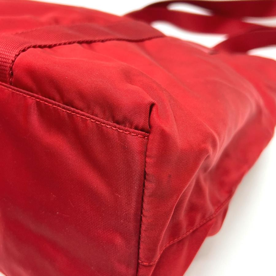 PRADA プラダ トライアングルプレート カバン バッグ ハンドバッグ トートバッグ レッド レディース【中古】 | PRADA | 06