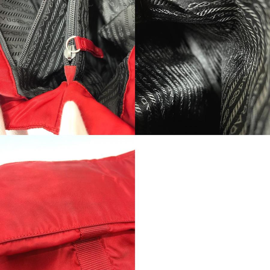 PRADA プラダ トライアングルプレート カバン バッグ ハンドバッグ トートバッグ レッド レディース【中古】 | PRADA | 09