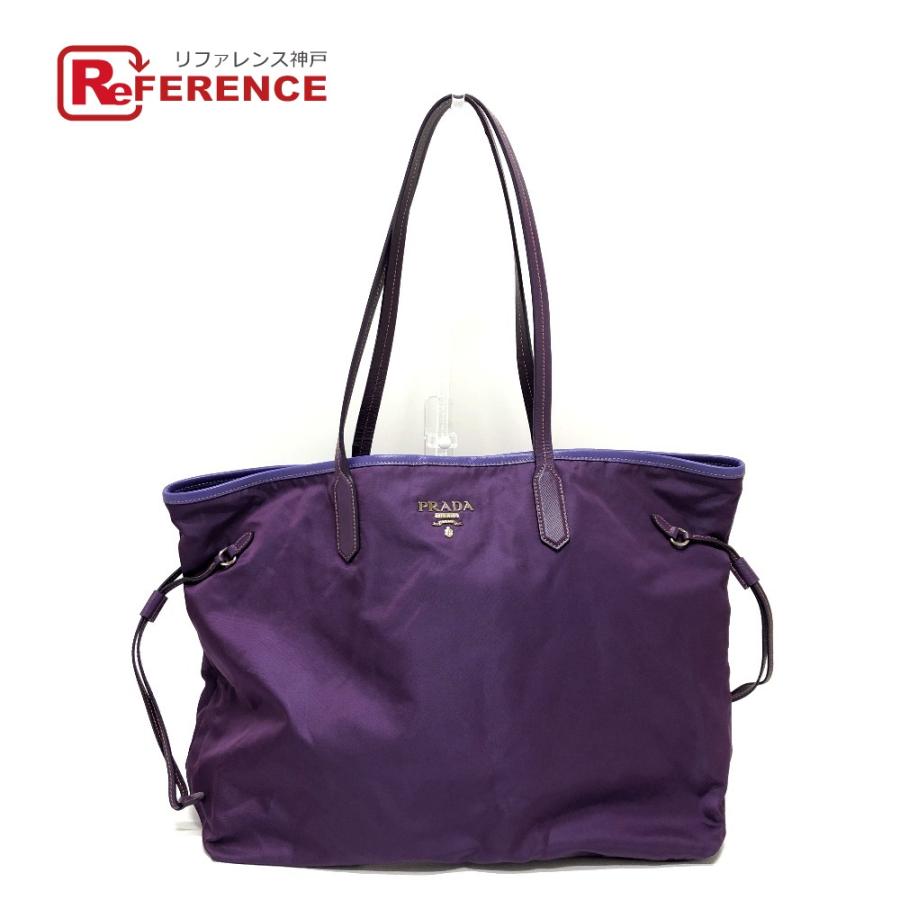 PRADA プラダ BR3924 ロゴ カバン 肩掛けバッグ トートバッグ パープル レディース【中古】 | PRADA