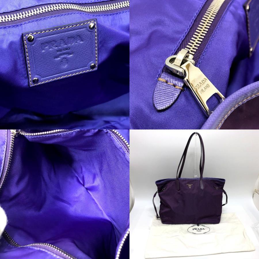 PRADA プラダ BR3924 ロゴ カバン 肩掛けバッグ トートバッグ パープル レディース【中古】 | PRADA | 09