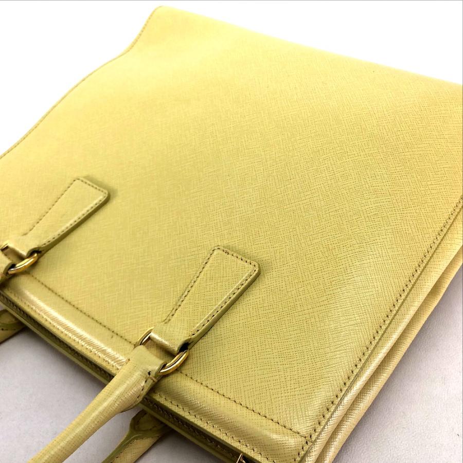 PRADA プラダ B2411M トライアングルロゴ 2WAY カバン 斜め掛け ショルダーバッグ ハンドバッグ イエロー レディース【中古】 | PRADA | 04