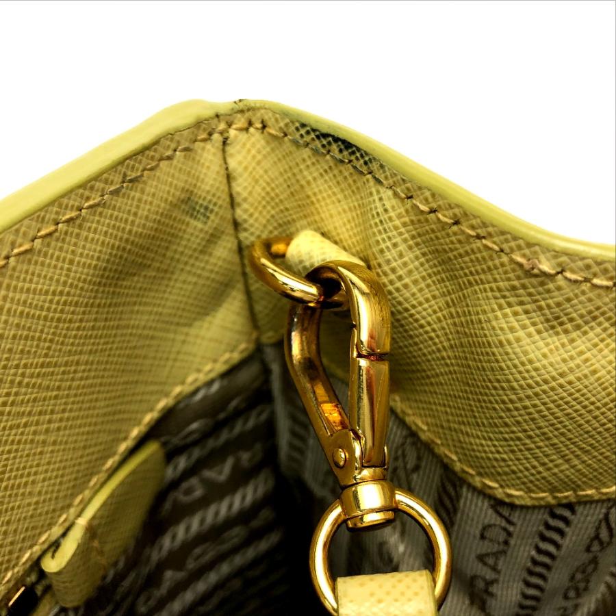 PRADA プラダ B2411M トライアングルロゴ 2WAY カバン 斜め掛け ショルダーバッグ ハンドバッグ イエロー レディース【中古】 | PRADA | 06