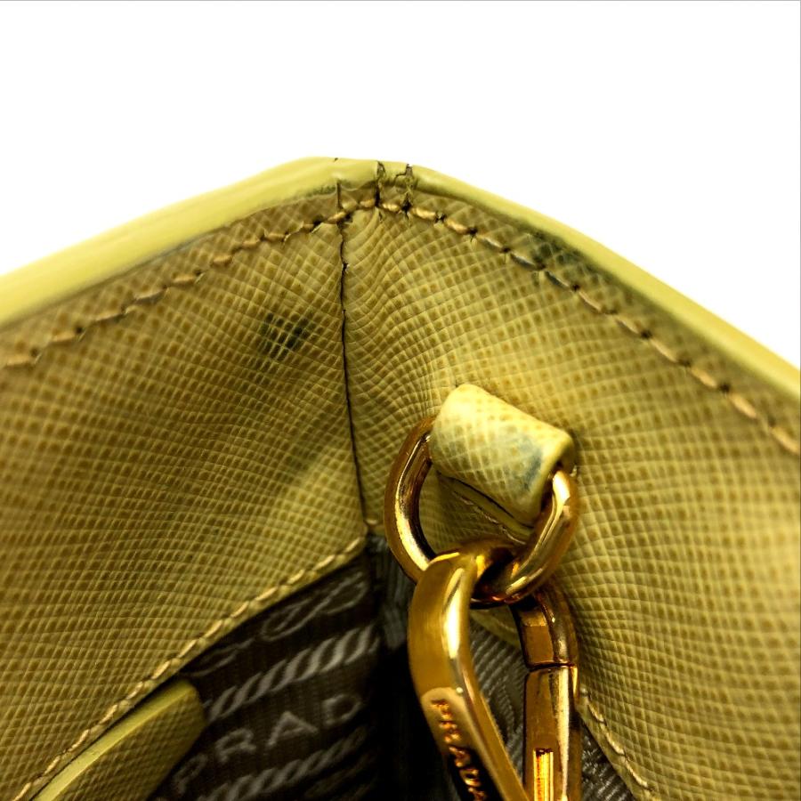 PRADA プラダ B2411M トライアングルロゴ 2WAY カバン 斜め掛け ショルダーバッグ ハンドバッグ イエロー レディース【中古】 | PRADA | 07