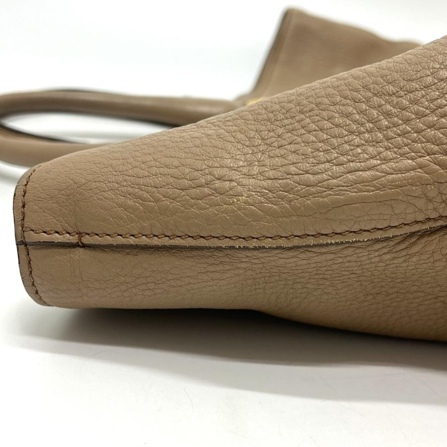 PRADA プラダ BN1713 ロゴ カバン バッグ ハンドバッグ トートバッグ ベージュ レディース【中古】 | PRADA | 02