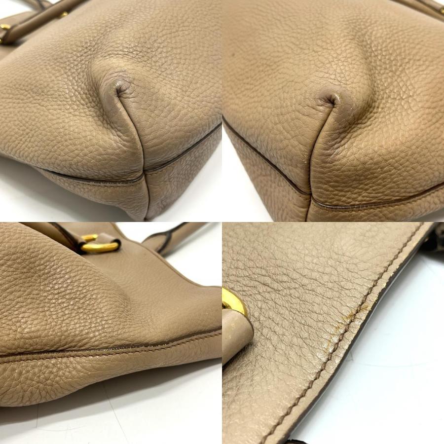 PRADA プラダ BN1713 ロゴ カバン バッグ ハンドバッグ トートバッグ ベージュ レディース【中古】 | PRADA | 07