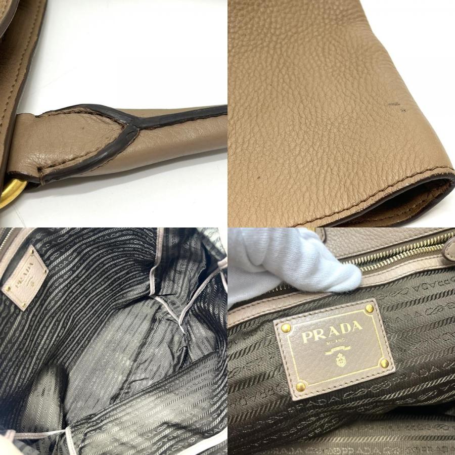 PRADA プラダ BN1713 ロゴ カバン バッグ ハンドバッグ トートバッグ ベージュ レディース【中古】 | PRADA | 08