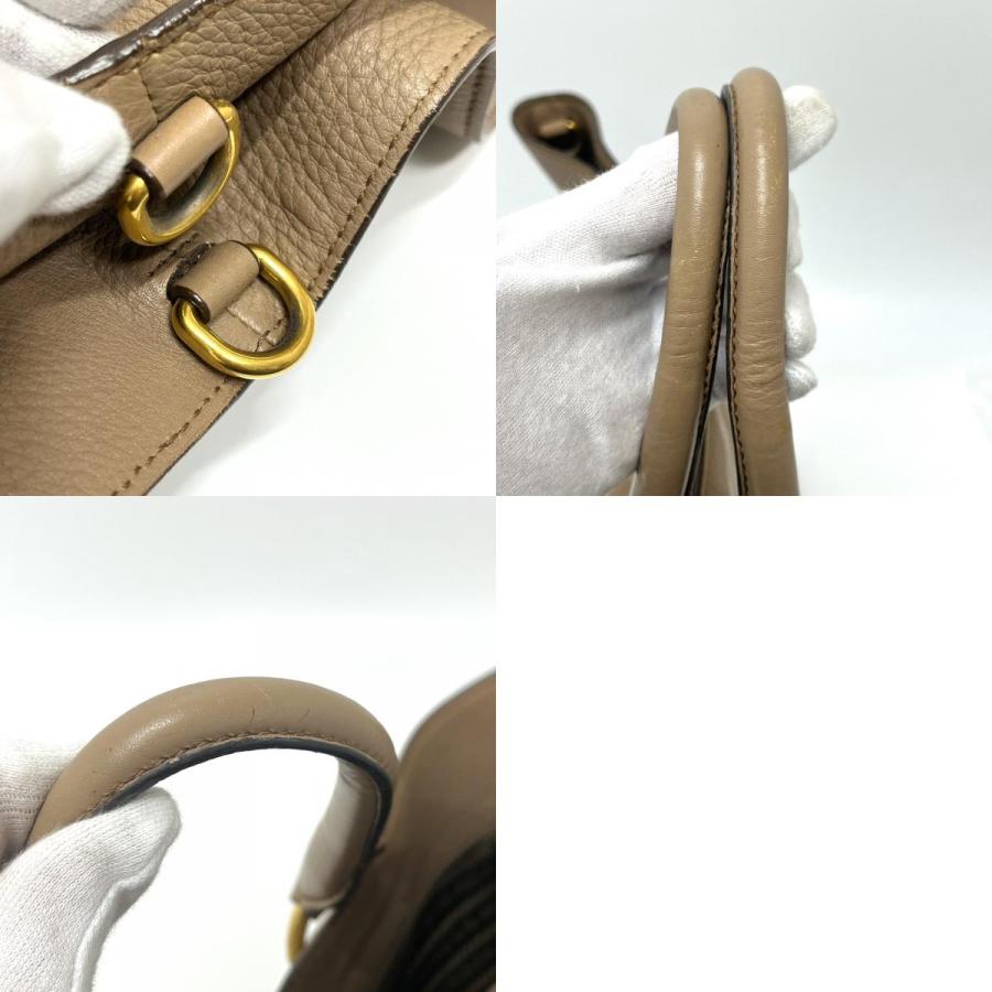 PRADA プラダ BN1713 ロゴ カバン バッグ ハンドバッグ トートバッグ ベージュ レディース【中古】 | PRADA | 09