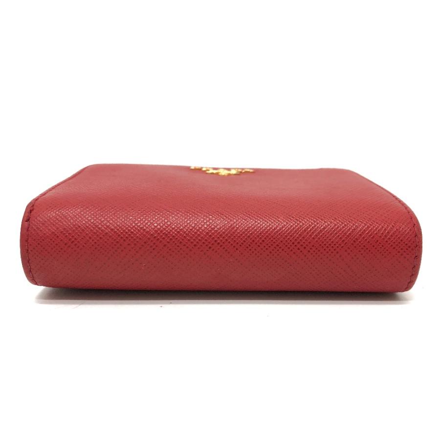 PRADA プラダ 1ML018 ロゴ 2つ折り財布 レッド レディース【中古】 | PRADA | 03