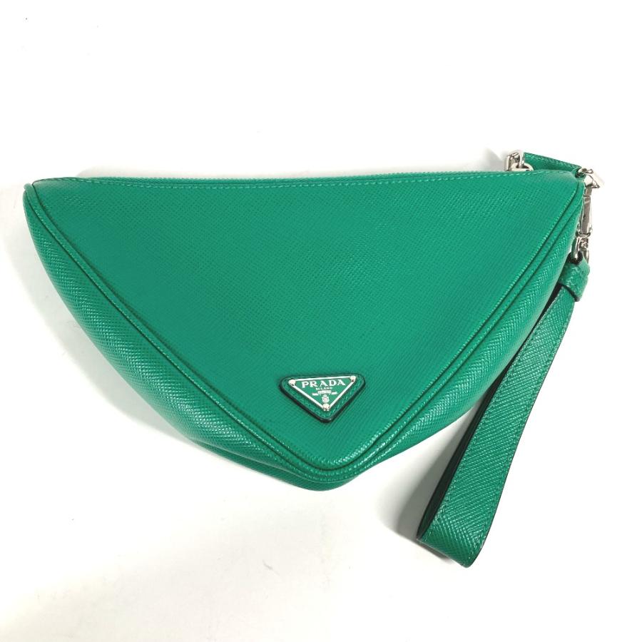 美品 PRADA プラダ 2NE054 トライアングルロゴ 三角ロゴ プレート 