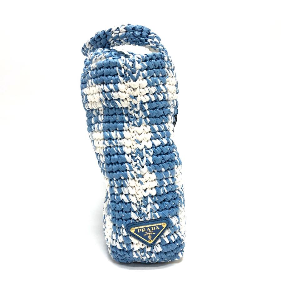 PRADA プラダ 1BG422 スモールクロシェ かご カバン トートバッグ バッグ ハンドバック トートバッグ ブルー レディース【中古】 | PRADA | 02