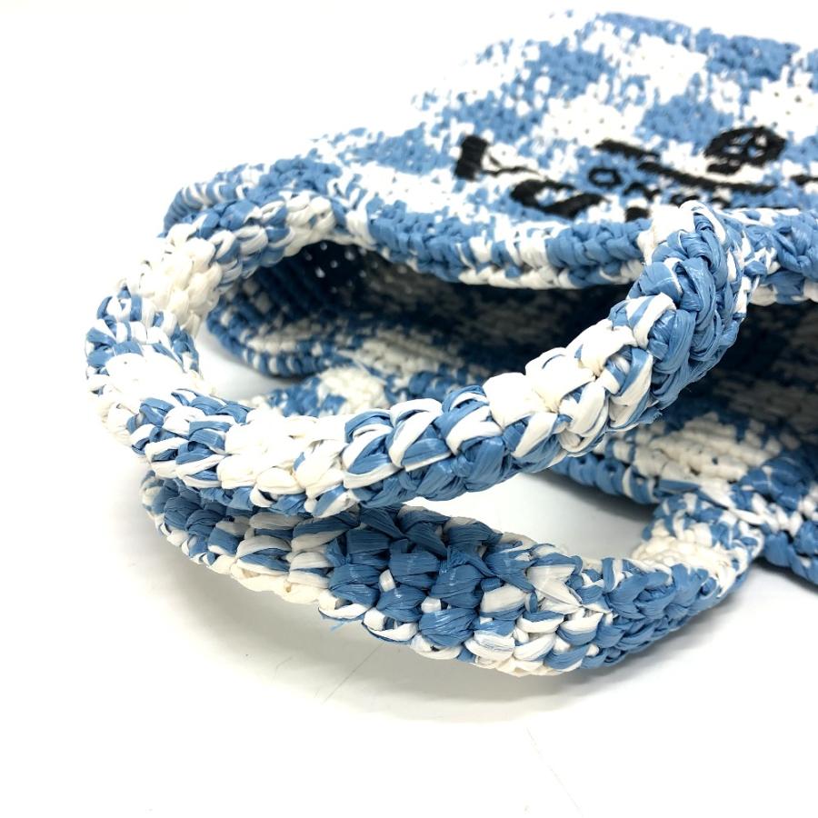 PRADA プラダ 1BG422 スモールクロシェ かご カバン トートバッグ バッグ ハンドバック トートバッグ ブルー レディース【中古】 | PRADA | 06