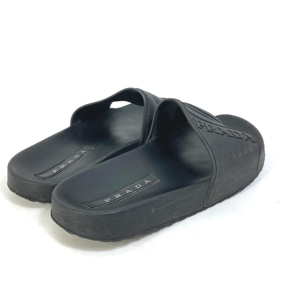 K*P様 PRADA プラダ ラバーサンダル 4x3204 サイズ:7 26.5 PRADA（プラダ） 4X3204 ロゴ 靴 シャワーサンダル プールサンダル