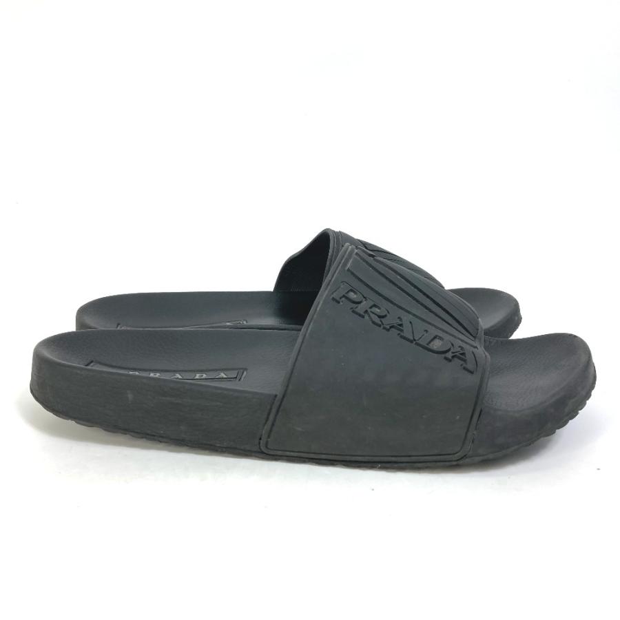 K*P様 PRADA プラダ ラバーサンダル 4x3204 サイズ:7 26.5 PRADA（プラダ） 4X3204 ロゴ 靴 シャワーサンダル プールサンダル