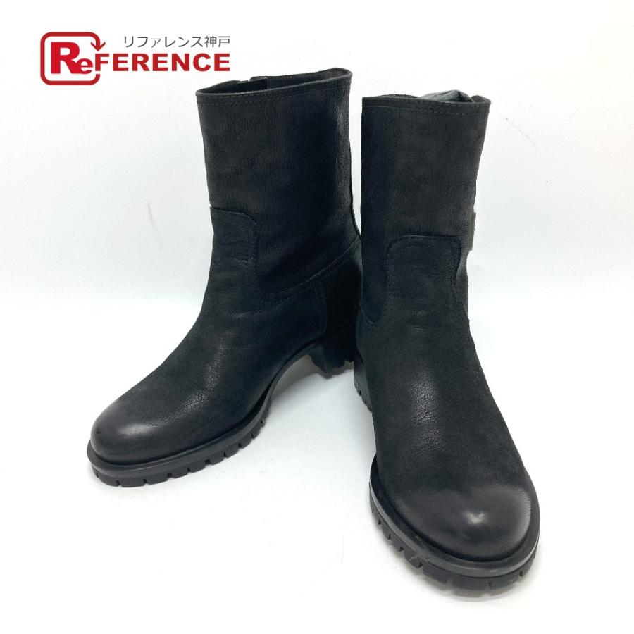 PRADA プラダ ショートブーツ ブーツ シューズ ブーツ ブラック レディース【中古】 | PRADA