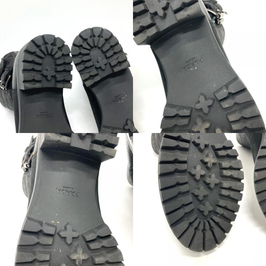 PRADA プラダ ショートブーツ ブーツ シューズ ブーツ ブラック レディース【中古】 | PRADA | 08