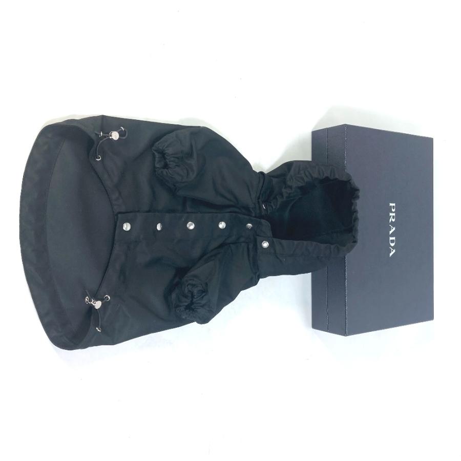 PRADA プラダ 2YX004 フード付きナイロン ドッグレインコート ペットコート 犬 雑貨 ファブリック ブラック. ユニセックス【中古】未使用 | PRADA | 05
