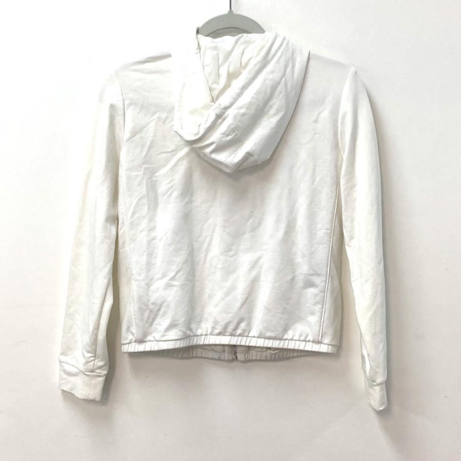 PRADA プラダ アウター フード付き アウター アパレル 長袖 ジップアップ プラダスポーツ ロゴ パーカー ホワイト レディース【中古】 | PRADA | 01