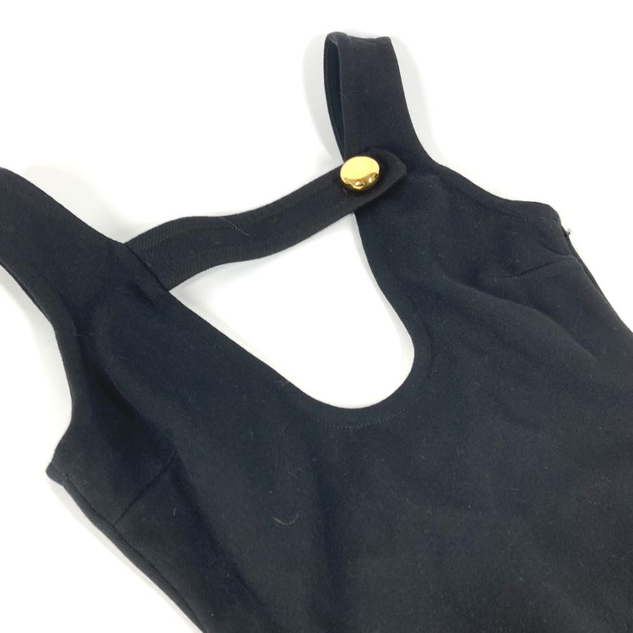 美品 PRADA プラダ ボタン付き ボディスーツ アパレル ノースリーブ トップス トップスその他 ブラック レディース【中古】 | PRADA | 01