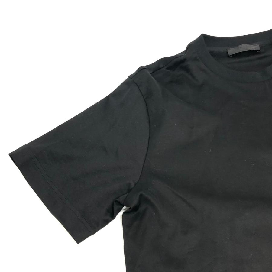 新品同様 PRADA プラダ UJN656 インターロック Tシャツ 半袖T 夏服 アパレル 半袖Ｔシャツ ブラック メンズ【中古】 | PRADA | 04