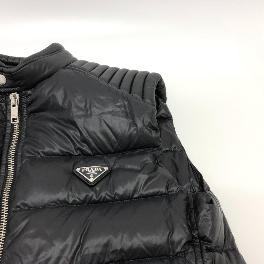 PRADA プラダ SGB628 トライアングルプレート ダウンベスト ブラック メンズ【中古】 | PRADA | 03