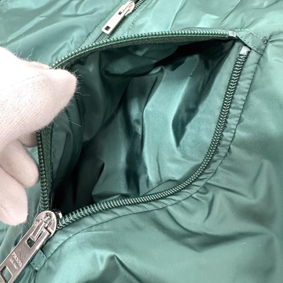 PRADA プラダ トライアングルプレート ジップアップ アパレル ジャケット グリーン レディース【中古】 | PRADA | 04