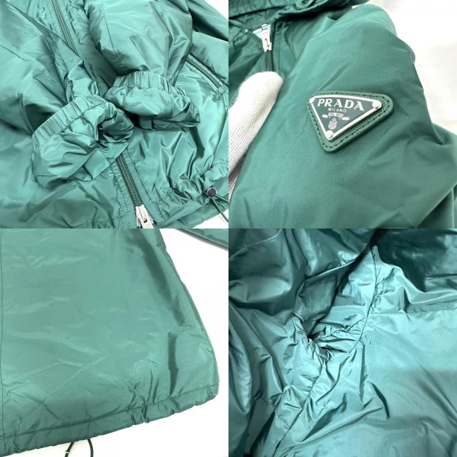 PRADA プラダ トライアングルプレート ジップアップ アパレル ジャケット グリーン レディース【中古】 | PRADA | 08