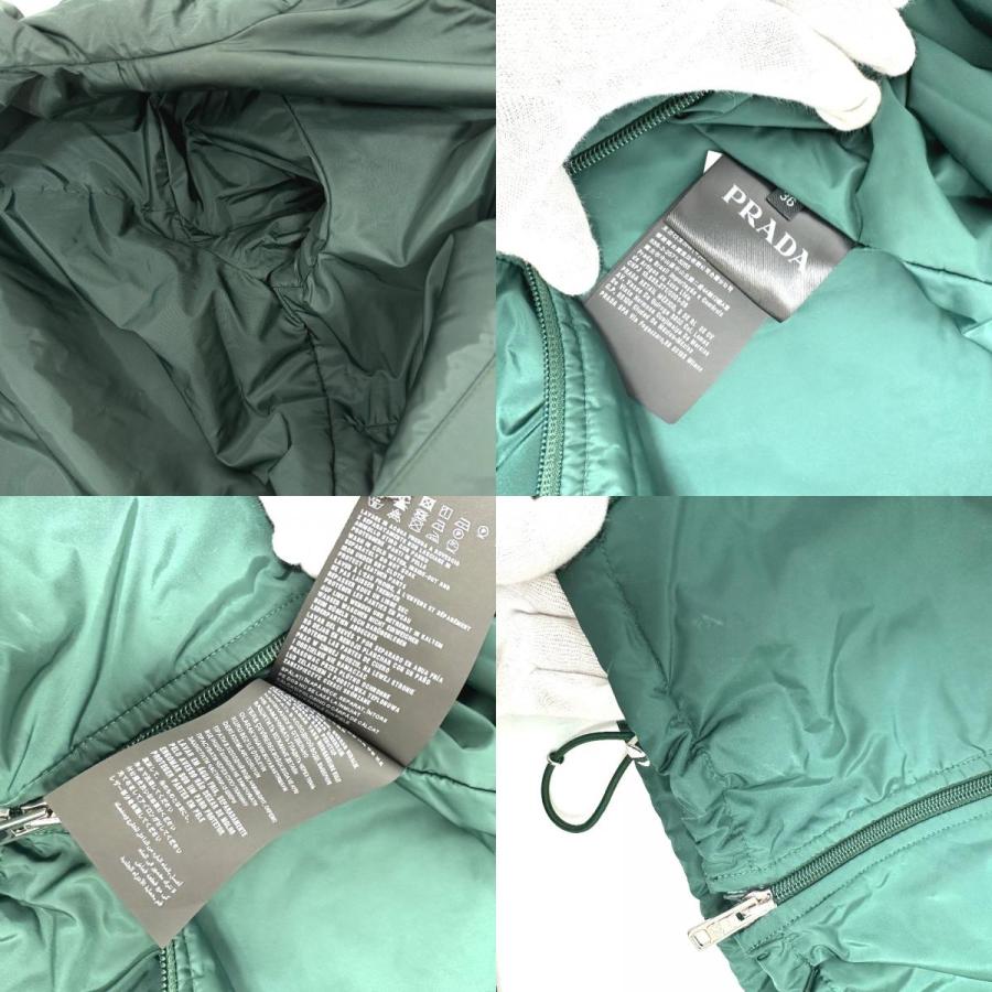 PRADA プラダ トライアングルプレート ジップアップ アパレル ジャケット グリーン レディース【中古】 | PRADA | 09