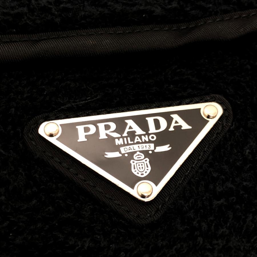PRADA プラダ SC559 ロゴプレートコットンテリー パイル ボウリング 半袖T Tシャツ 半袖シャツ ブラック レディース【中古】 | PRADA | 05