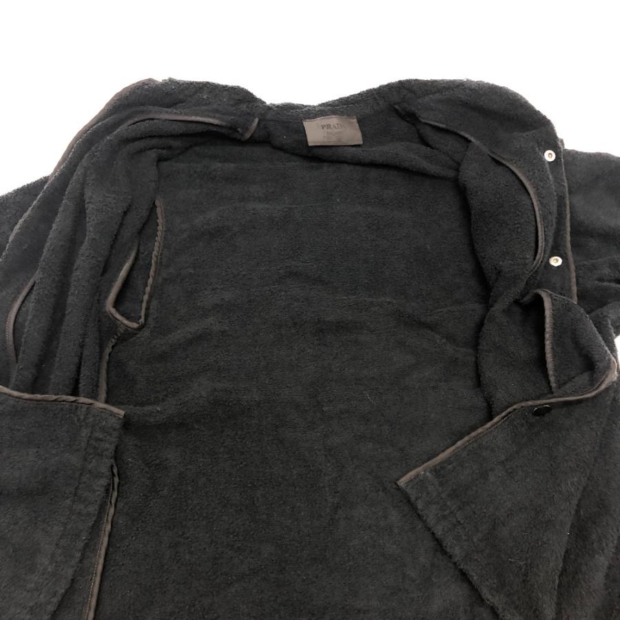 PRADA プラダ SC559 ロゴプレートコットンテリー パイル ボウリング 半袖T Tシャツ 半袖シャツ ブラック レディース【中古】 | PRADA | 08