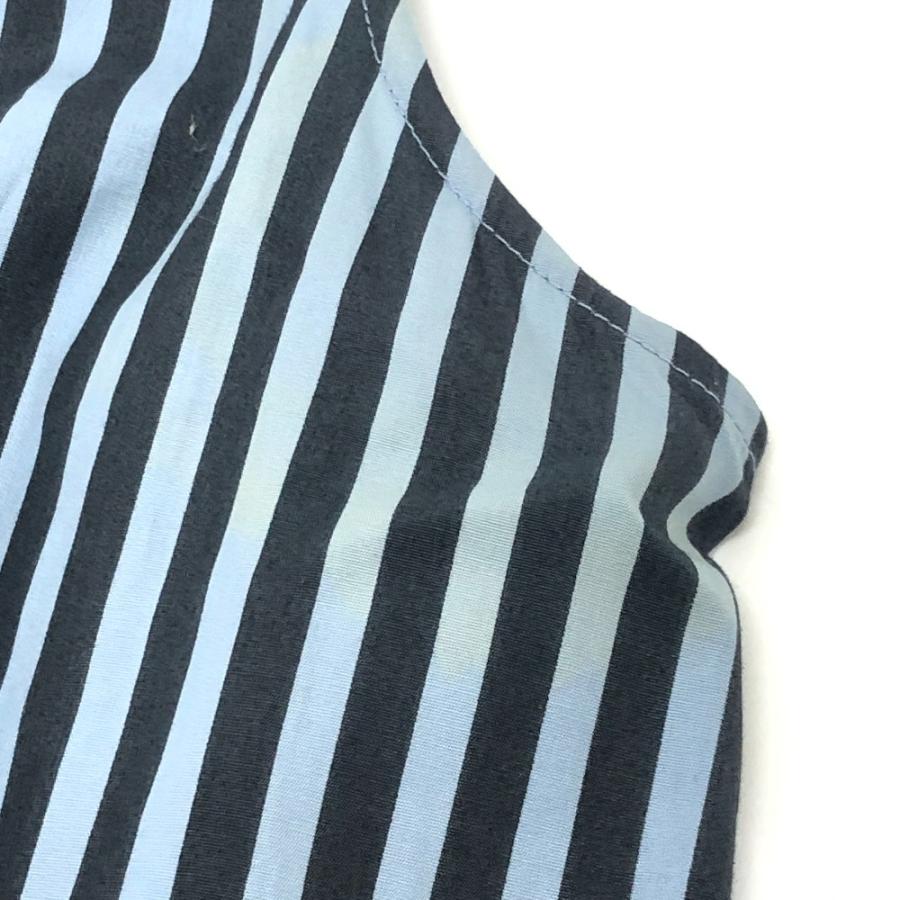 PRADA プラダ ストライプ ノースリーブ フレア ひざ丈 ワンピース アパレル ワンピース ブルー レディース【中古】 | PRADA | 07