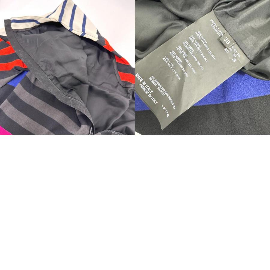 PRADA プラダ 半袖 ボーダー アパレル ワンピース レディース レーヨン100% マルチカラー サイズ38 | PRADA | 09