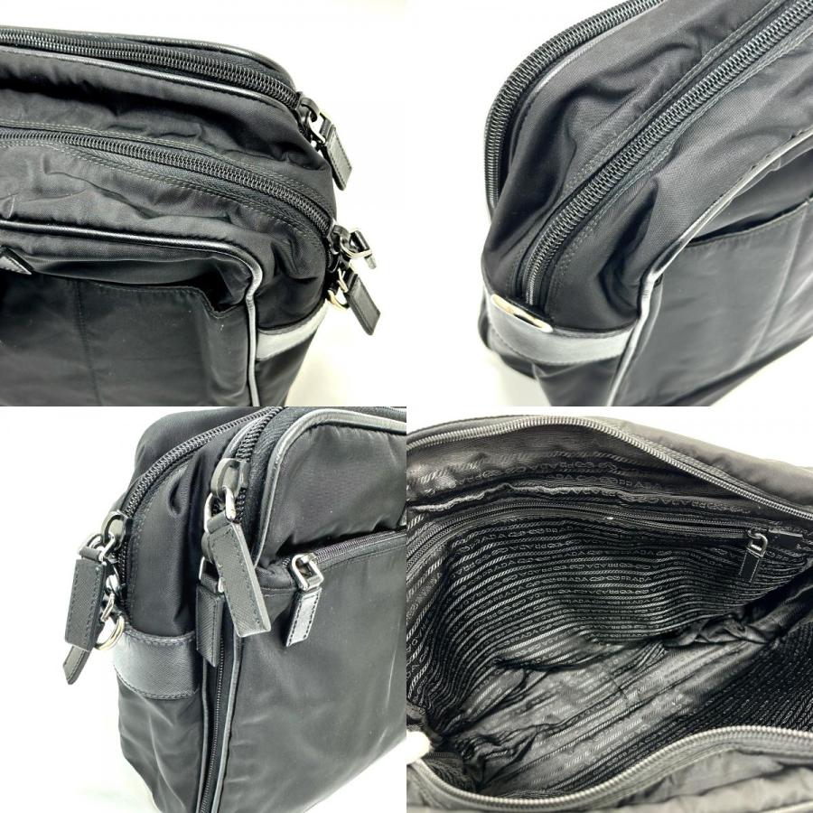 プラダ PRADA トライアングルロゴ 2VE407 2WAY カバン 肩掛け 斜め掛け ビジネスバッグ ナイロン/レザー ブラック PRADA（プラダ） 2VE407 トライアングルロゴ 2WAY カバン ビジネス